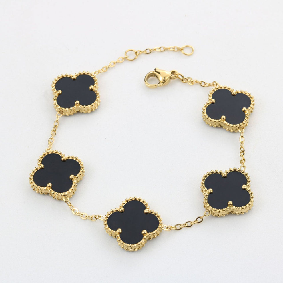 Gold clover bracelet