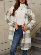 Isabelle™ | Comfortable checked teddy coat