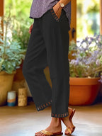 Wren™ Ontspannen Cropped Broek Met Contrastafwerking