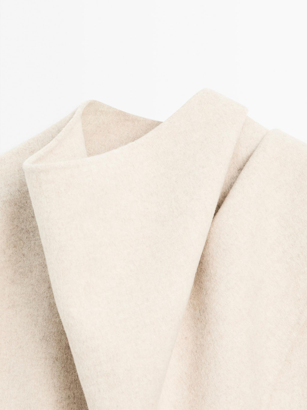 Aveline Asymmetrische Jas | Dames jas met wolmix & sjaaldetail