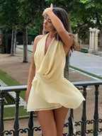 Mirabel | Halter Backless Mini Dress