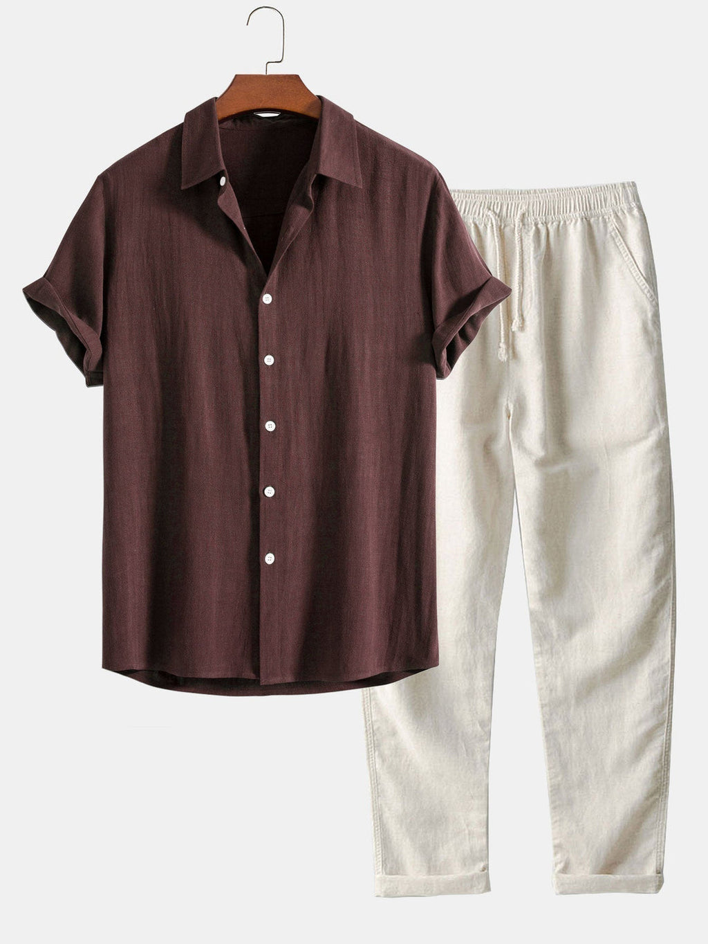Leinen-Koordinationsset für Herren | Minimalistischer Sommerstil | Komfort &amp; Klasse