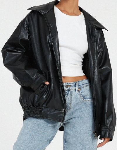 Beau - Oversized Leren jas