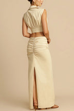 Co-Ord Set – Minimalistische Eleganz in Beige 