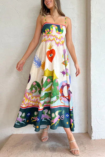 Maxikleid mit festlichem Print