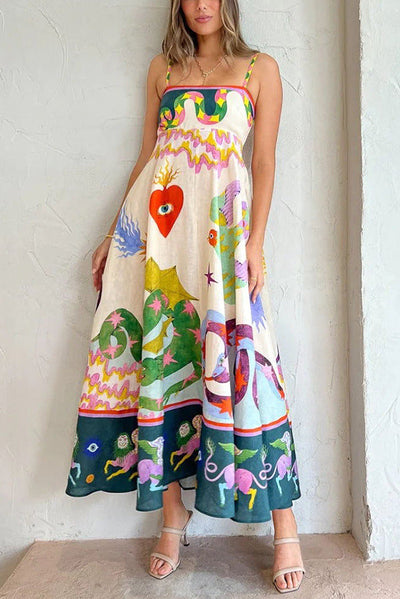Maxikleid mit festlichem Print