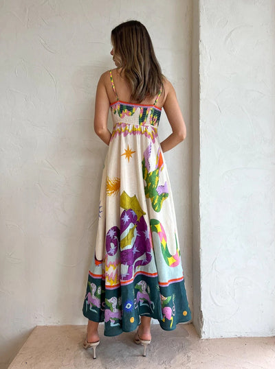Maxikleid mit festlichem Print