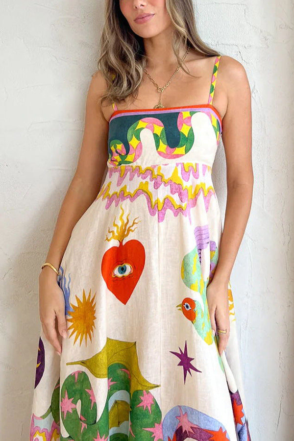 Maxikleid mit festlichem Print
