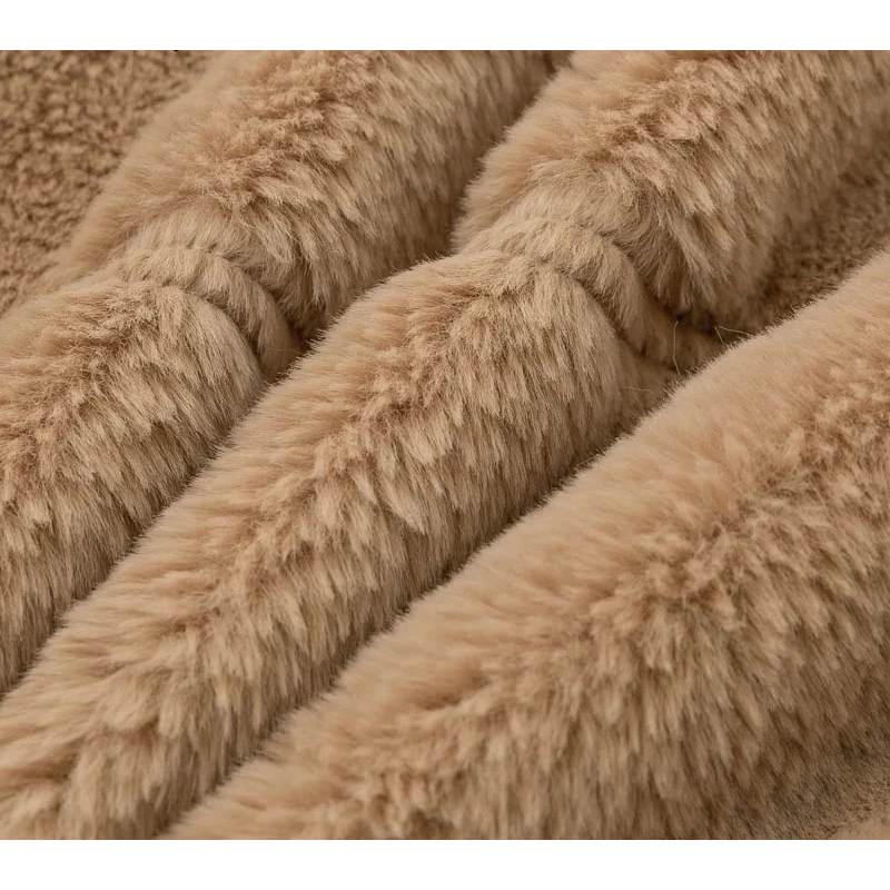 Morvell - Modische Teddyjacke Damen - Kurzer Wintermantel mit Reißverschluss und Kragen