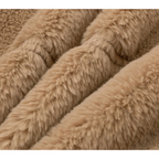 Morvell - Modische Teddyjacke Damen - Kurzer Wintermantel mit Reißverschluss und Kragen