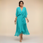 Lana | Flowing Midi Dress with V-Neck
