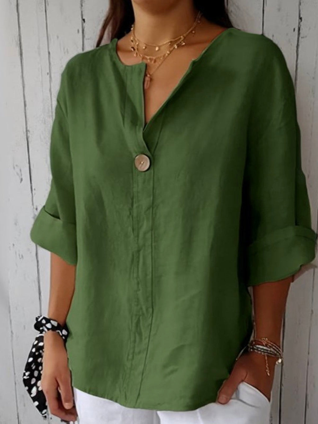 Dames Getailleerde Blouse – Casual voor Dagelijks Gebruik