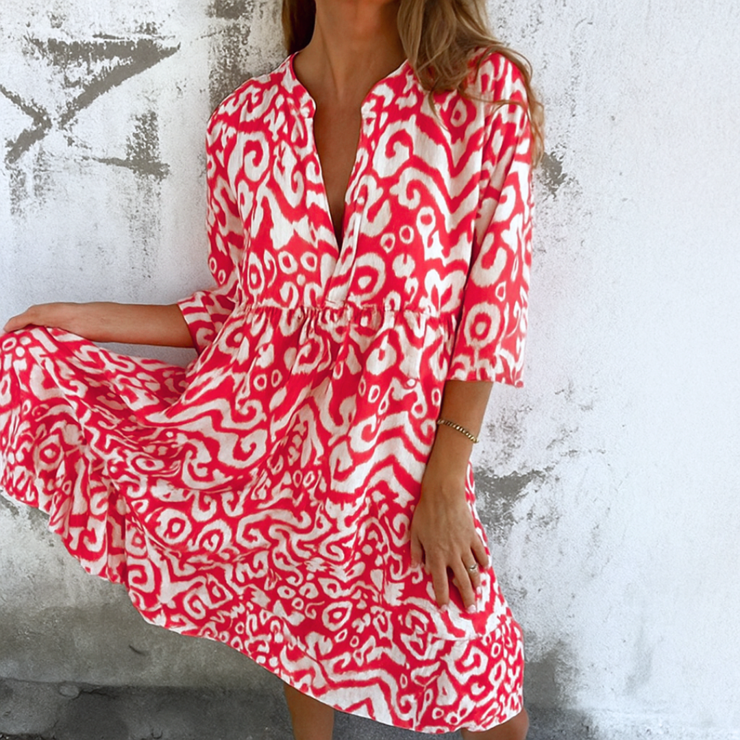 FLORELLA – ELEGANTES KLEID MIT V-AUSSCHNITT