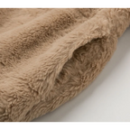 Morvell - Modische Teddyjacke Damen - Kurzer Wintermantel mit Reißverschluss und Kragen