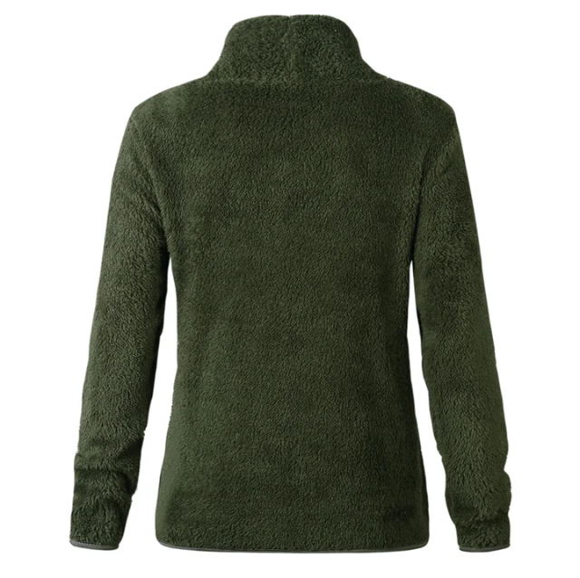 Noemi - Warm Fleece Sweater with Fur