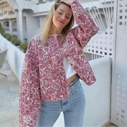 Eloise™ | Wattierte Jacke mit Blumen 