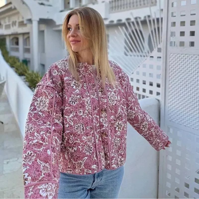 Eloise™ | Wattierte Jacke mit Blumen 