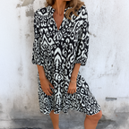 FLORELLA – ELEGANTES KLEID MIT V-AUSSCHNITT