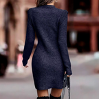 MoaLina - Elegantes Midikleid gestrickt Damen