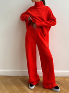 Sadie | Stilvolles Set aus übergroßem Rollkragenpullover und weiter Hose