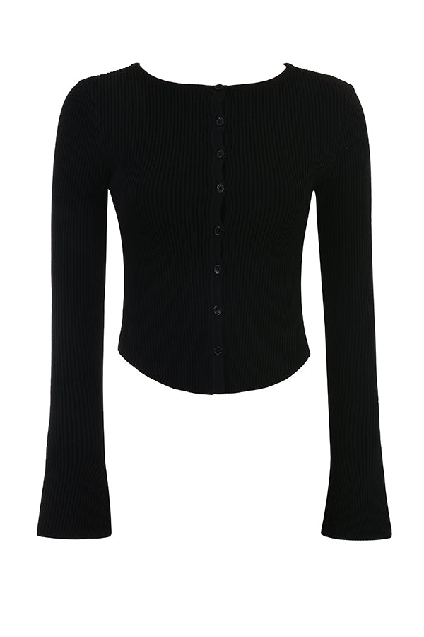 PuurShine - Gerippte Strickjacke mit Leggings