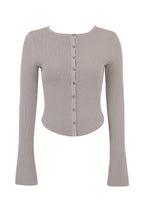 PuurShine - Gerippte Strickjacke mit Leggings