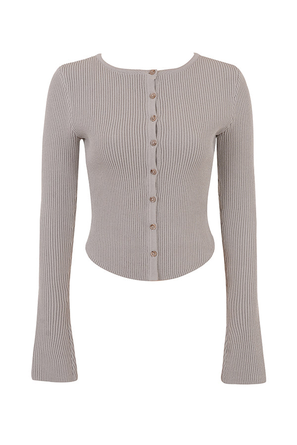 PuurShine - Gerippte Strickjacke mit Leggings