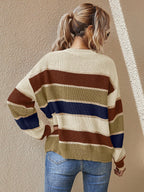 Serenelle | Striped Women's Sweater with Crew Neck &amp; Relaxed Fit