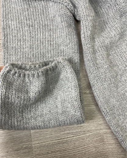 Maud - Baggy Plain Sweater with High Neckline