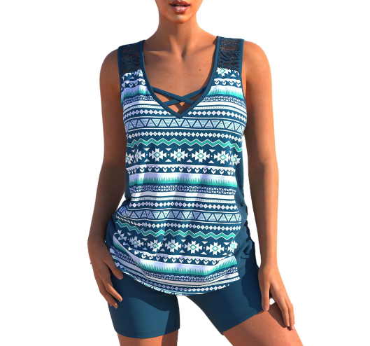 Beachini™ | V-Neck Tankini Set