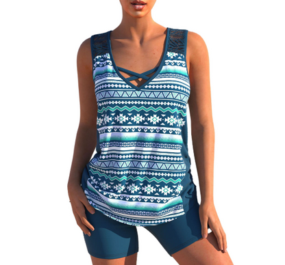 Beachini™ | V-Neck Tankini Set