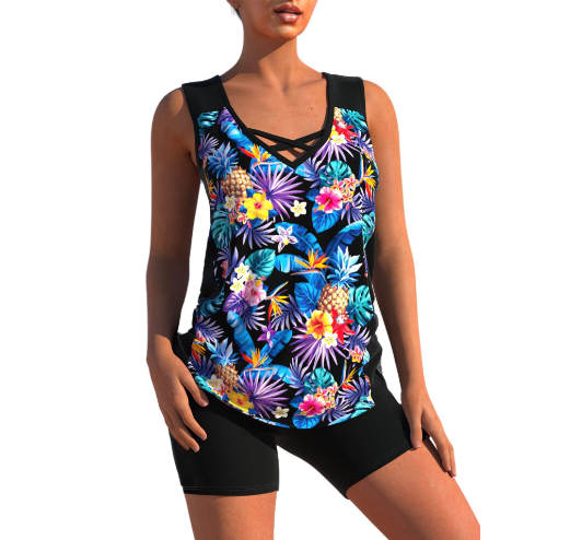 Beachini™ | V-Neck Tankini Set