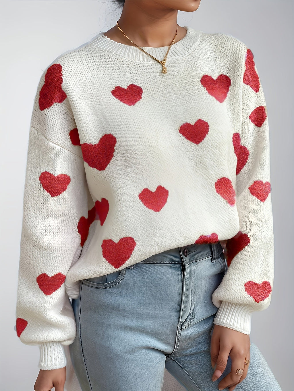 Lotte™ | Herz-Strickpullover