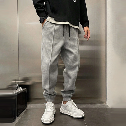 Adam - Loose Elastic Waist Casual Sports Pants 