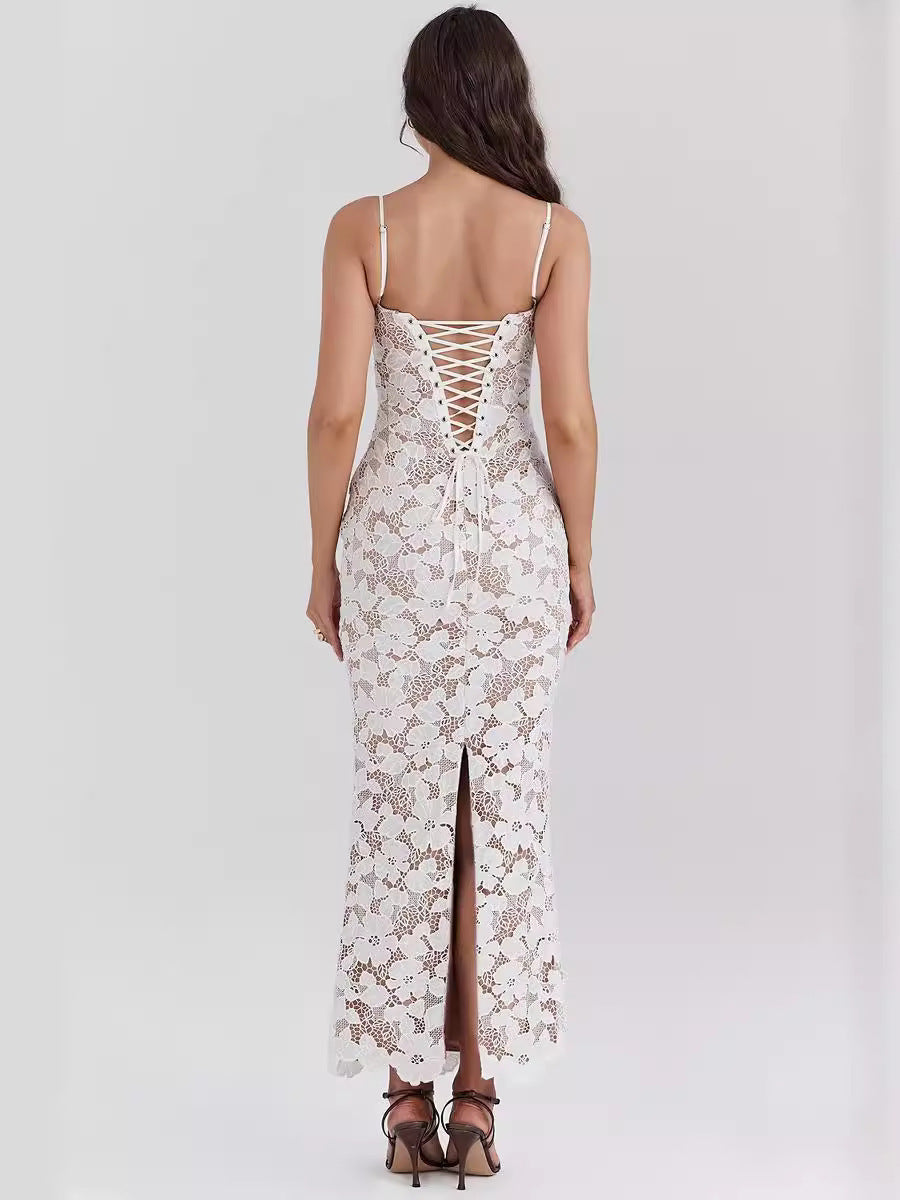 Ralyna™ - Pearl Blossom Maxi Jurk