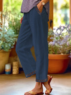 Wren™ Ontspannen Cropped Broek Met Contrastafwerking