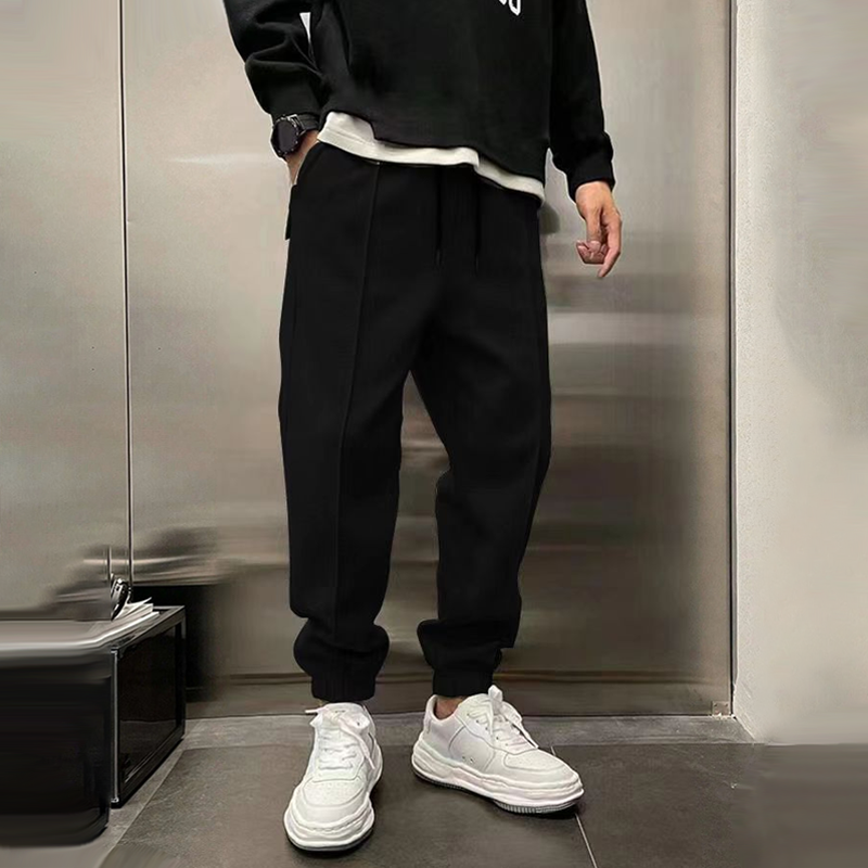 Adam - Loose Elastic Waist Casual Sports Pants 