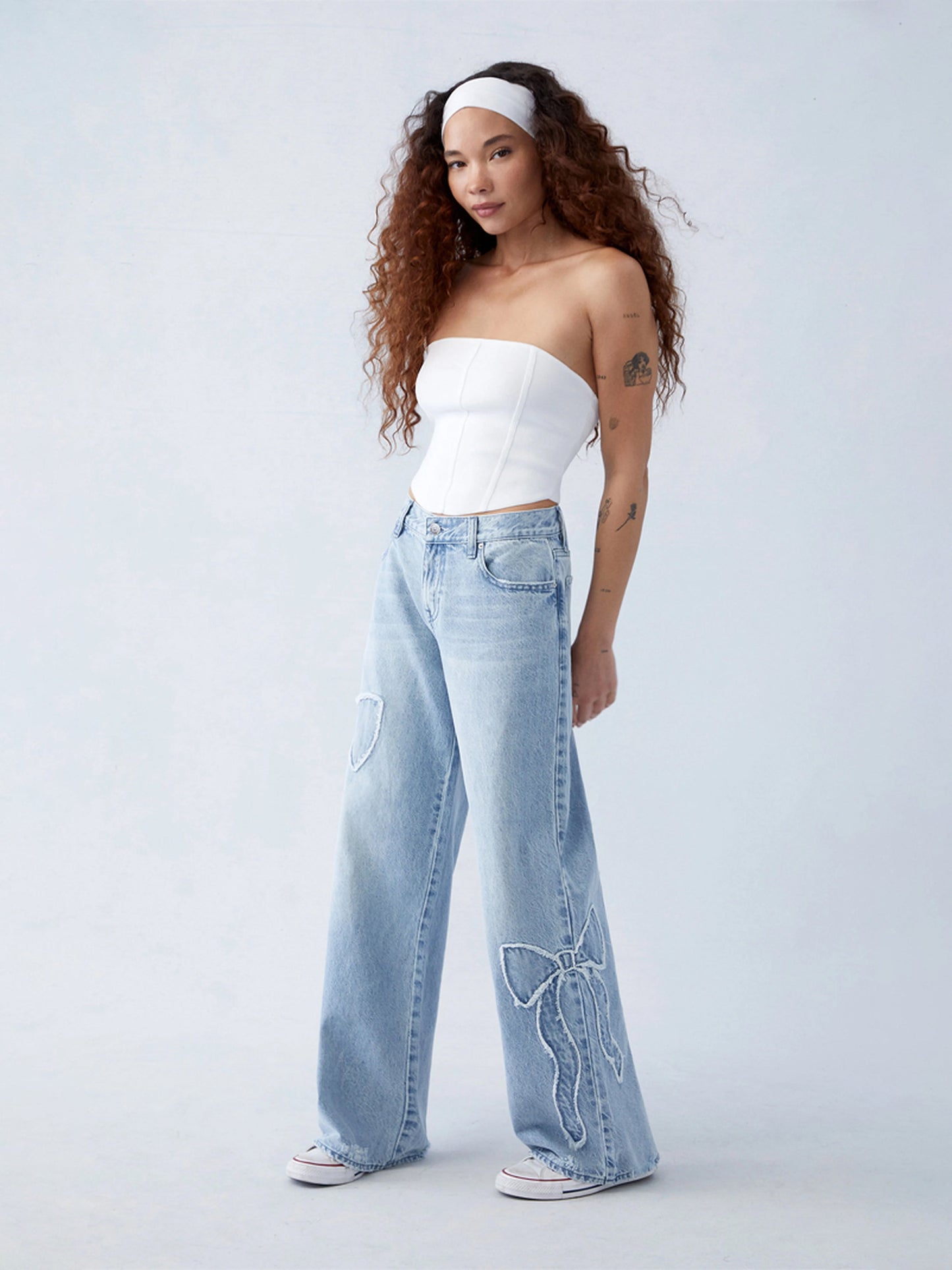 SANDY | BAGGY BOW JEANS