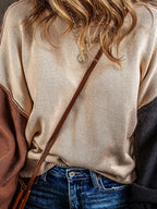 Seiten | Sweatshirt in Kontrastfarbe