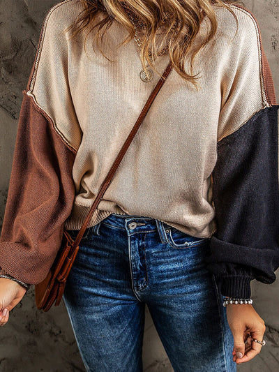 Sides | Sweatshirt met contrasterende kleur