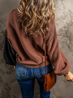 Seiten | Sweatshirt in Kontrastfarbe
