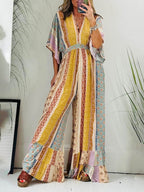 FloriComfort™ | Losse Wijde Pijpen Jumpsuit