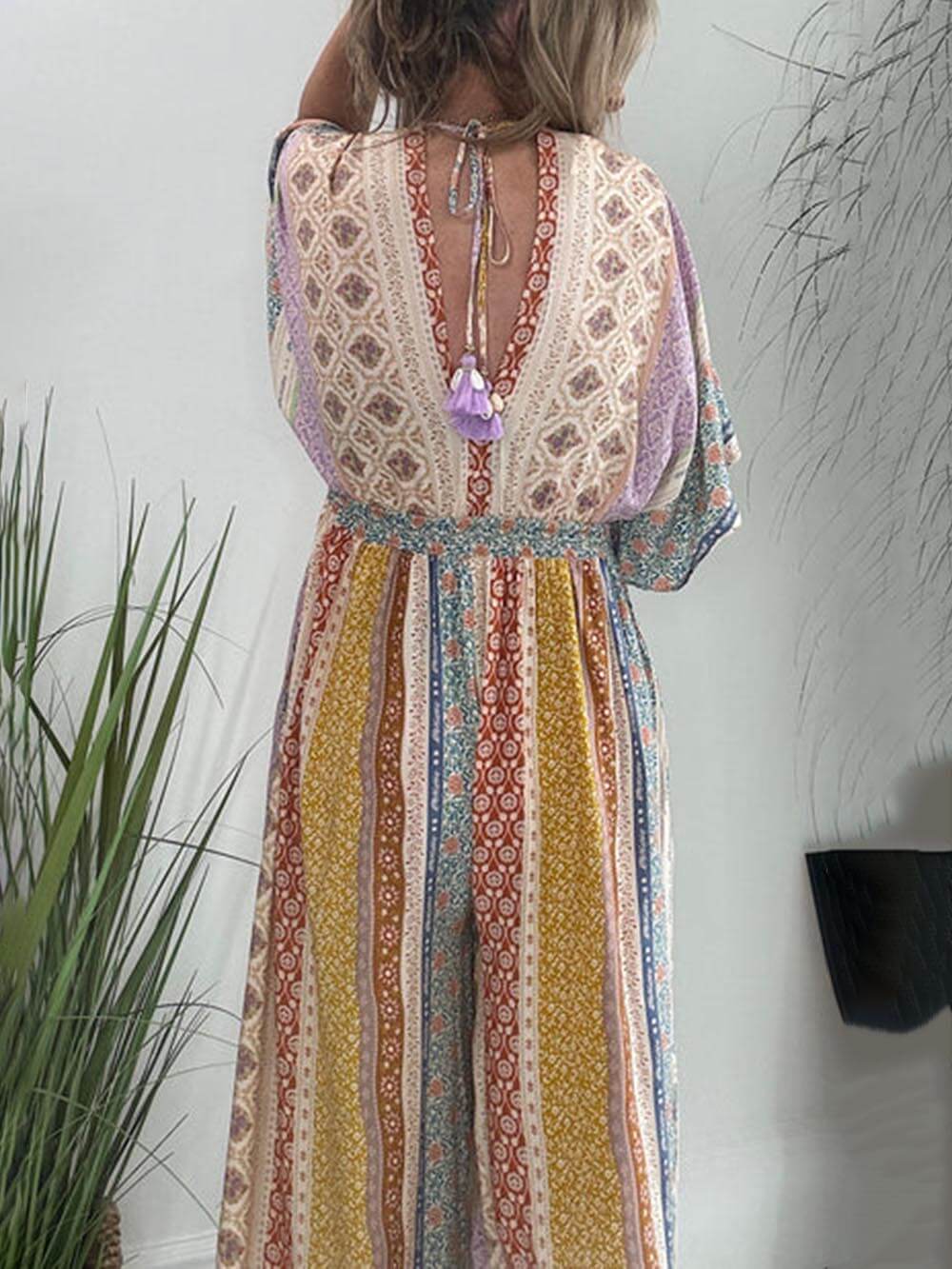 FloriComfort™ | Losse Wijde Pijpen Jumpsuit