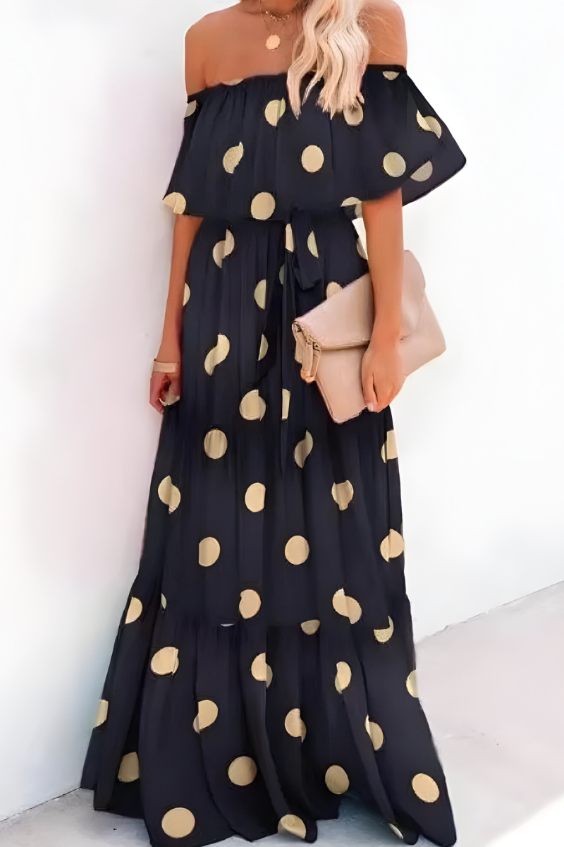 Milou™ | Plus Size Boho Polka Dot Kleid