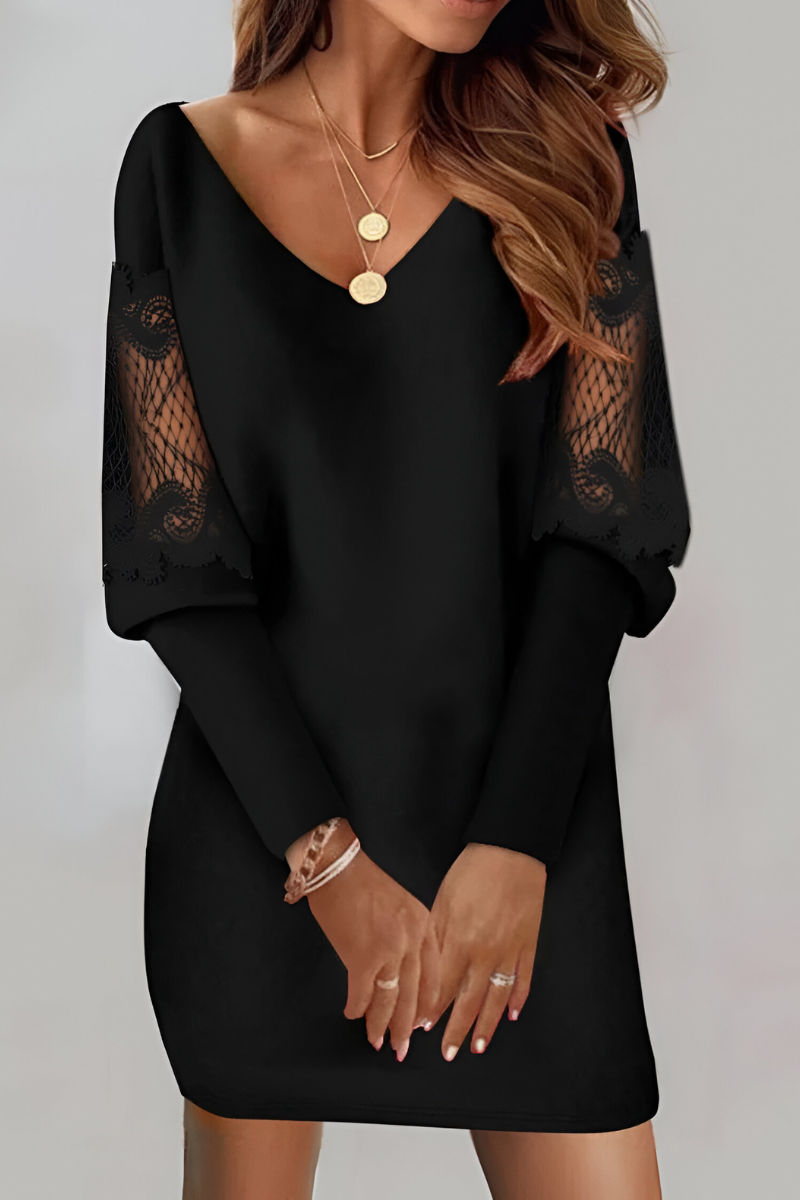 Mila™ | Elegantes Kleid mit Ärmeln aus Spitze