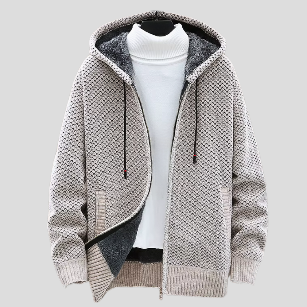 Levi™ | Gemütlicher Strickhoodie mit Reißverschluss