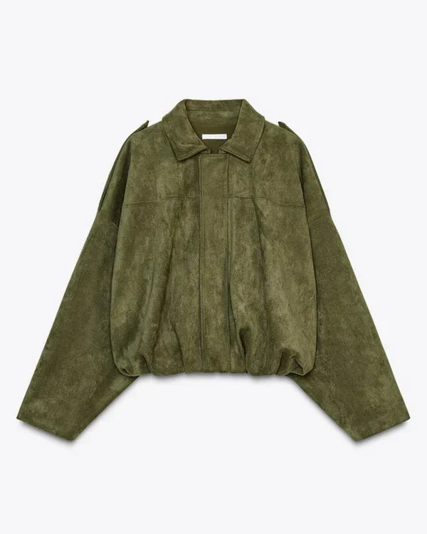 Avery | Elegante Wildleder-Bomberjacke