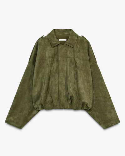 Avery | Elegante Wildleder-Bomberjacke