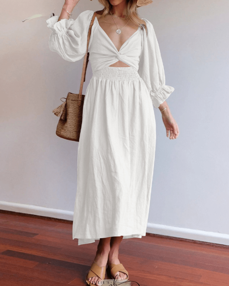 Tana | French Dress with Ruffles and Sleeves