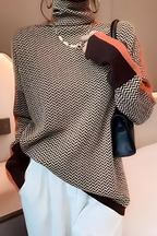 Nila™ | Trendy casual sweater with a high neck